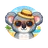 Cute flat cartoon hedgehog face avatar icon with friendly expression on soft pastel background