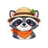 Cute flat cartoon squirrel face avatar icon with friendly expression for reviews section